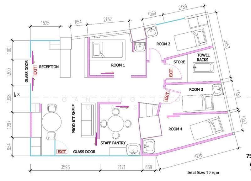 Co-Share Spa Space Near Bugis, Beach Road / Bugis / Rochor, 700 sqft, Other Retail For Rent, by Gan Eng Joo ONASSIS, 500272972 - CommercialGuru.com.sg