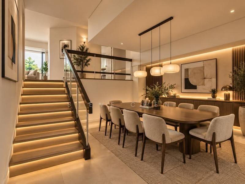 Pandan Valley, 4 Pandan Valley, Clementi Park / Upper Bukit Timah, 4 Bedrooms, 2,186 sqft, Condominium For Sale, by Steve Chen, 500273260 - Dinning hall (AI Reno Visualization) - PropertyGuru.com.sg