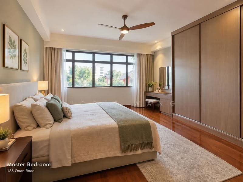 Onan Road, East Coast / Marine Parade, 5 Bedrooms, 2,689 sqft, Terraced House For Sale, by Nicole Wang, 500273308 - Master Bedroom - PropertyGuru.com.sg