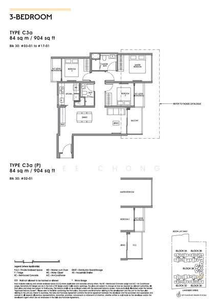 Lucerne Grand, Lakeside Drive, Boon Lay / Jurong / Tuas, 3 Bedrooms, 904 sqft, Condominium For Sale, by Lee Chong, 500273381 - C3a(P) - PropertyGuru.com.sg