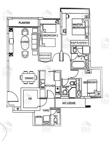 Sunglade, 3 Serangoon Avenue 2, Hougang / Punggol / Sengkang, 3 Bedrooms, 1,152 sqft, Condominium For Sale, by JR Foo, 500273475 - PropertyGuru.com.sg