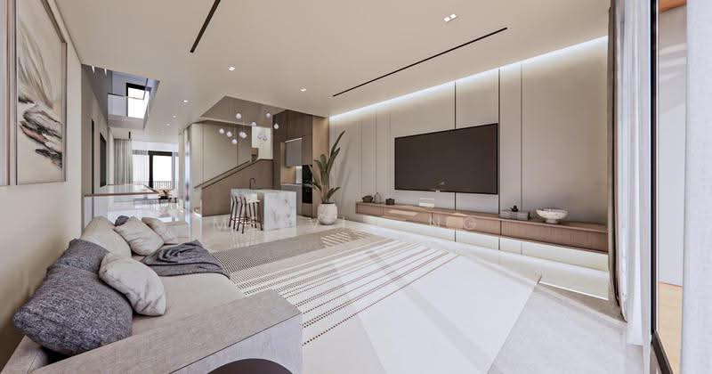 Brand New Landed Home by Renowned Landed Developer, NO West Sun | Lift | 5 Rooms ensuite | 2 Cars, Bedok / Upper East Coast, 5 Bedrooms, 5,410 sqft, Terraced House For Sale, by Melvin Ng, 500273483 - Living Room - PropertyGuru.com.sg