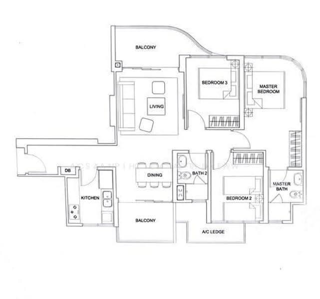 Arc at Tampines, 15 Tampines Avenue 8, Pasir Ris / Tampines, 3 Bedrooms, 1,055 sqft, Condominium For Sale, by Asaph Mathew, 500273947 - PropertyGuru.com.sg
