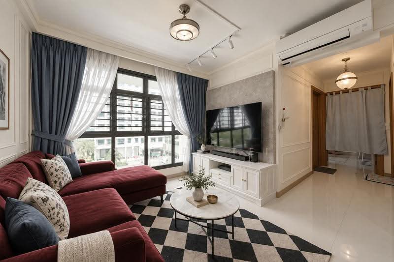 413B Northshore Drive, 413B Northshore Drive, Hougang / Punggol / Sengkang, 3 Bedrooms, 1,012 sqft, HDB Flat For Sale, by XAVIER TEI, 500274142 - Living Room (AI) - PropertyGuru.com.sg