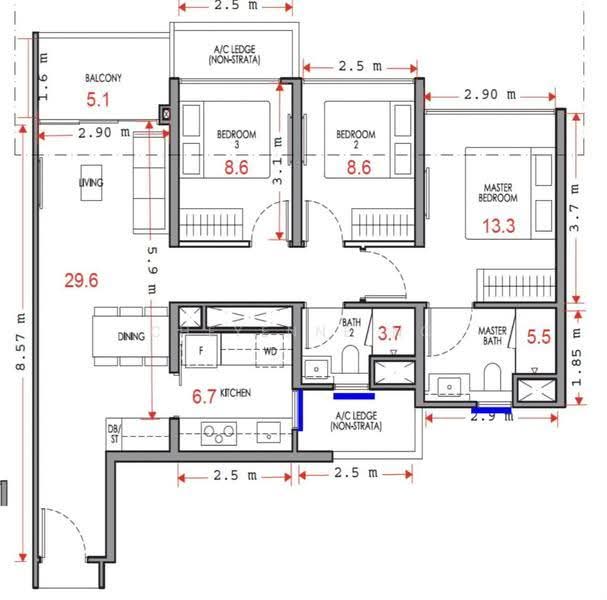Lucerne Grand, Lakeside Drive, Boon Lay / Jurong / Tuas, 3 Bedrooms, 872 sqft, Condominium For Sale, by Cheyenne Ng, 500274417 - PropertyGuru.com.sg