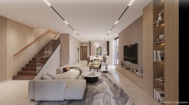 Rare Brand New Corner Terrace 999 years in District 19, Rosyth Road, Glasgow Road, Jansen Road, Perry Road, Hougang / Punggol / Sengkang, 5 Bedrooms, 5,536 sqft, Corner Terrace For Sale, by Yibing Tan, 500274497 - Living Room - PropertyGuru.com.sg
