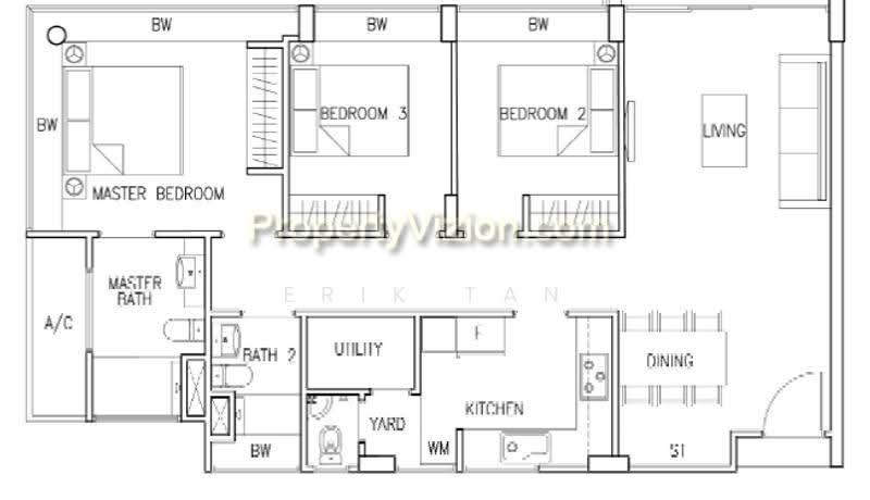 Residences Botanique, 30 32 Yio Chu Kang Road, Hougang / Punggol / Sengkang, 3 Bedrooms, 1,109 sqft, Condominium For Sale, by Erik Tan, 500274555 - PropertyGuru.com.sg