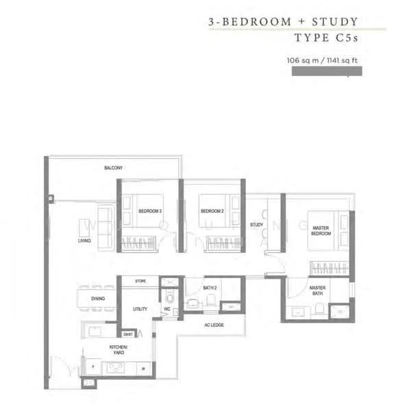 Twin VEW, 91 West Coast Vale, Buona Vista / West Coast / Clementi New Town, 3 Bedrooms, 1,141 sqft, Condominium For Sale, by Wu QiuTing Felicia, 500274560 - PropertyGuru.com.sg