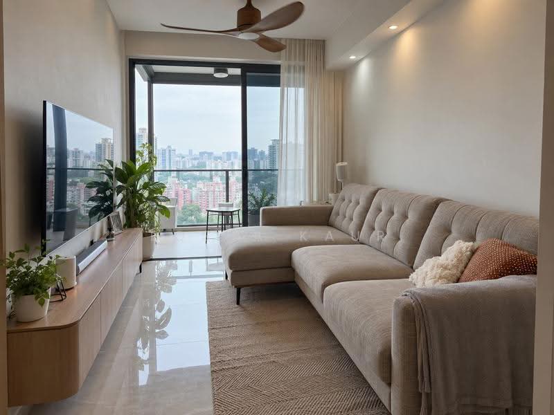 Stirling Residences, 21 Stirling Road, Alexandra / Commonwealth, 2 Bedrooms, 764 sqft, Condominium For Rent, by Eqsha Kaur, 500274683 - Living Room - PropertyGuru.com.sg