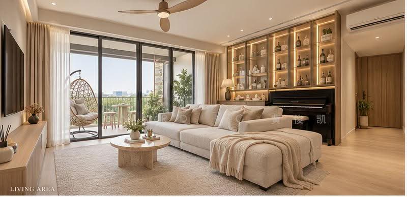 Riverfront Residences, 45 Hougang Avenue 7, Hougang / Punggol / Sengkang, 4 Bedrooms, 1,410 sqft, Condominium For Sale, by Bernard Ng 黄俊凯, 500274799 - Living Room - PropertyGuru.com.sg