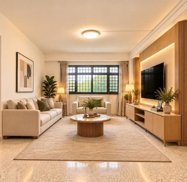 12 Dover Close East, 12 Dover Close East, Buona Vista / West Coast / Clementi New Town, 3 Bedrooms, 1,227 sqft, HDB Flat For Sale, by Lynn Loh, 500274914 - AI Living rm - PropertyGuru.com.sg