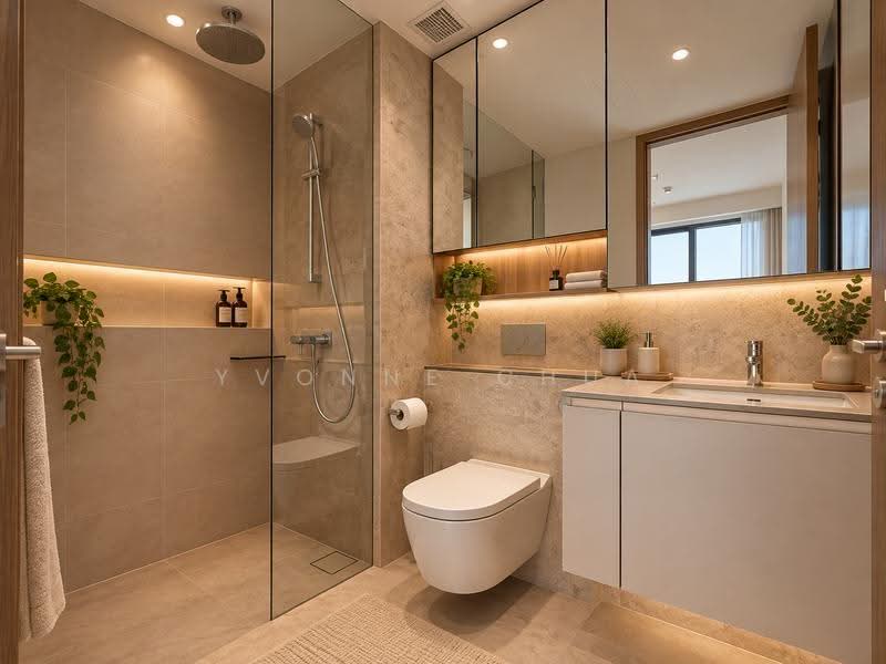 Norwood Grand, Admiralty / Woodlands, 2 Bedrooms, 710 sqft, Condominium For Rent, by Yvonne Chua, 500274930 - Bathroom - PropertyGuru.com.sg