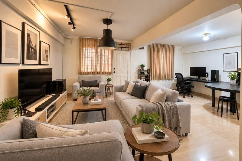 C.H.E.A.P.E.S.T 3-Room HDB over 650sqft High Floor | All race Eligible | D3, Commonwealth Crescent, Commonwealth Close, Alexandra / Commonwealth, 2 Bedrooms, 678 sqft, HDB Flat For Sale, by Gabriel Tan, 500274993 - Living Room - PropertyGuru.com.sg