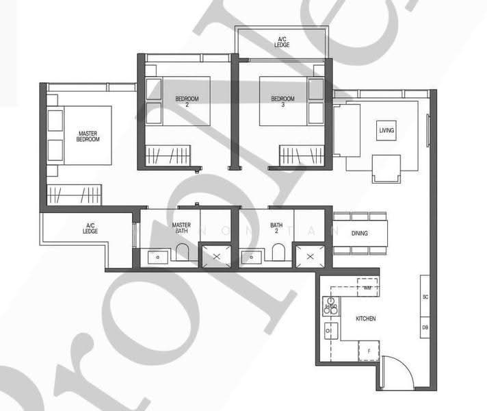 Midtown Modern, 18 Tan Quee Lan Street, Beach Road / Bugis / Rochor, 3 Bedrooms, 904 sqft, Condominium For Rent, by Vernon Tan, 500275238 - PropertyGuru.com.sg