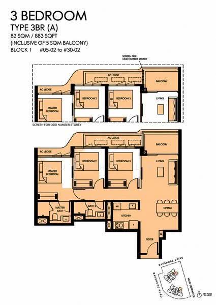 Vela Bay, 1 Bayshore Walk, Bedok / Upper East Coast, 3 Bedrooms, 883 sqft, Condominium For Sale, by Murphy Lee, 500275609 - PropertyGuru.com.sg
