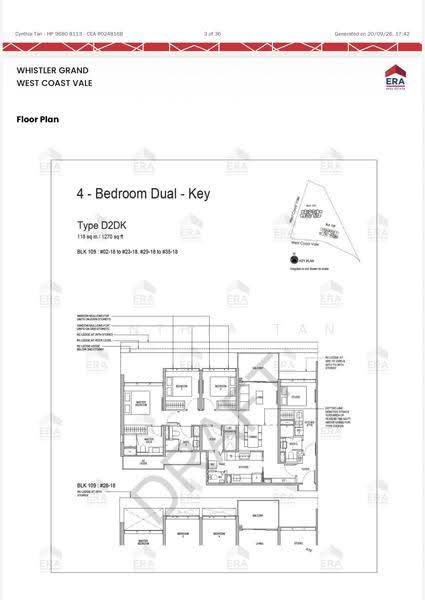 Whistler Grand, 107 West Coast Vale, Buona Vista / West Coast / Clementi New Town, 4 Bedrooms, 1,270 sqft, Condominium For Sale, by Cynthia TAN, 500275801 - PropertyGuru.com.sg