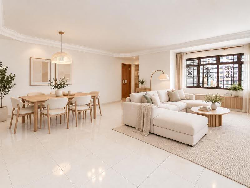 301B Anchorvale Drive, 301B Anchorvale Drive, Hougang / Punggol / Sengkang, 3 Bedrooms, 1,184 sqft, HDB Flat For Sale, by Eileen Leong, 500275904 - Living Room (AI - Design Perspective) - PropertyGuru.com.sg