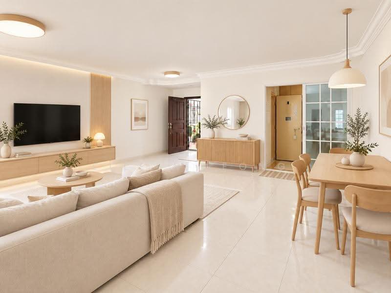 301B Anchorvale Drive, 301B Anchorvale Drive, Hougang / Punggol / Sengkang, 3 Bedrooms, 1,184 sqft, HDB Flat For Sale, by Eileen Leong, 500275904 - Living Room (AI - Design Perspective) - PropertyGuru.com.sg