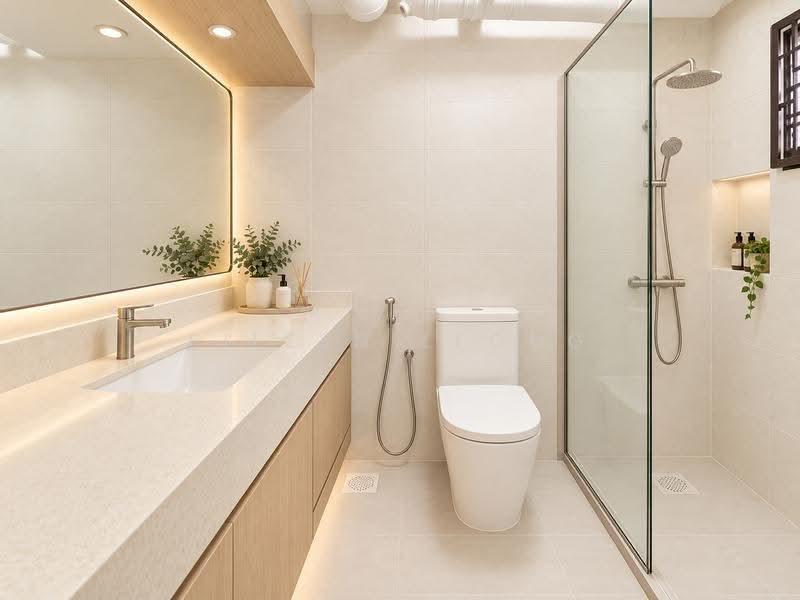 301B Anchorvale Drive, 301B Anchorvale Drive, Hougang / Punggol / Sengkang, 3 Bedrooms, 1,184 sqft, HDB Flat For Sale, by Eileen Leong, 500275904 - Bathroom (AI - Design Perspective) - PropertyGuru.com.sg