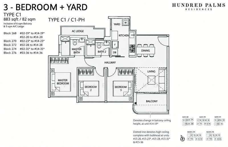 Hundred Palms Residences, 270 Yio Chu Kang Road, Hougang / Punggol / Sengkang, 3 Bedrooms, 883 sqft, Condominium For Sale, by Vevien Ong, 500275916 - PropertyGuru.com.sg