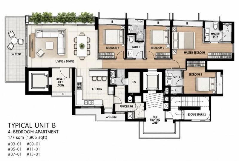 One Robin, 1 Robin Road, Tanglin / Holland / Bukit Timah, 4 Bedrooms, 1,905 sqft, Condominium For Sale, by Nicholas Cho, 500276014 - PropertyGuru.com.sg
