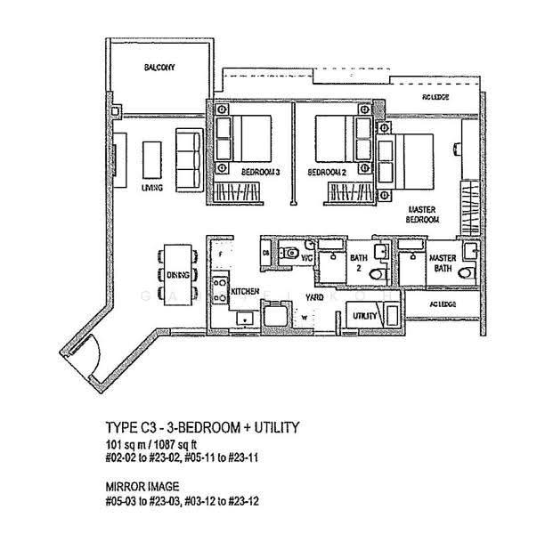 The Topiary, 13 Fernvale Lane, Seletar / Yio Chu Kang, 3 Bedrooms, 1,087 sqft, Condominium For Sale, by Gabriel Koh, 500276085 - PropertyGuru.com.sg