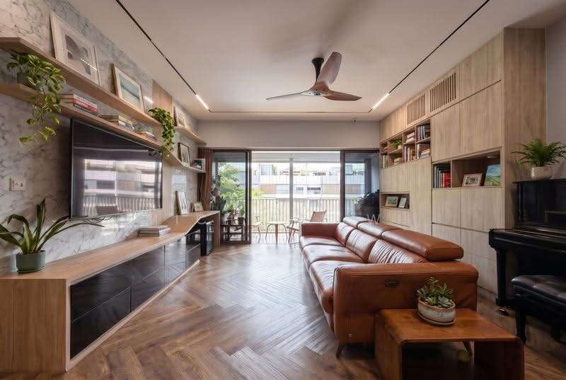 Meadows @ Peirce, 626 Upper Thomson Road, Mandai / Upper Thomson, 3 Bedrooms, 1,496 sqft, Condominium For Sale, by Michelle W., 500276097 - Living Room - PropertyGuru.com.sg