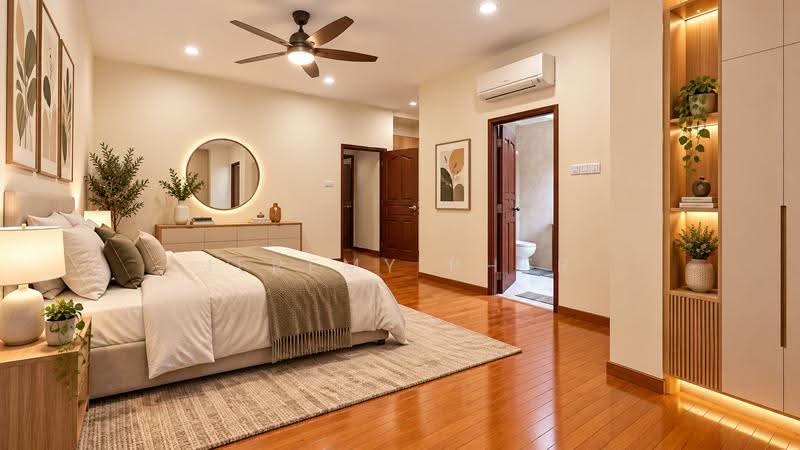 PRICED TO SELL! 99 Year Leasehold 2.5 Storey Landed, Spacious Family Home!, Chuan Drive, Lorong Chuan, Serangoon Garden, Hougang / Punggol / Sengkang, 5 Bedrooms, 3,200 sqft, Terraced House For Sale, by Jeremy Pher, 500276135 - Bedroom- AI staged - PropertyGuru.com.sg