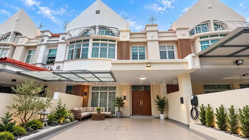 PRICED TO SELL! 99 Year Leasehold 2.5 Storey Landed, Spacious Family Home!, Chuan Drive, Lorong Chuan, Serangoon Garden, Hougang / Punggol / Sengkang, 5 Bedrooms, 3,200 sqft, Terraced House For Sale, by Jeremy Pher, 500276135 - Frontage - AI rendered - PropertyGuru.com.sg