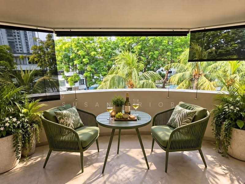 Romantic One Bed Tiong Bahru, Tiong Bahru Road, Alexandra / Commonwealth, 1 Bedroom, 790 sqft, Walk-up Apartment For Rent, by Susan Prior, 500276177 - Balcony - PropertyGuru.com.sg