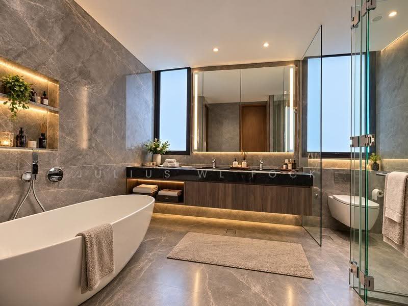 FINEST BRAND NEW DETACHED MOONBEAM, Moonbeam Terrace, Tanglin / Holland / Bukit Timah, 6 Bedrooms, 8,000 sqft, Detached House For Sale, by Julius WL Fock, 500276180 - Bathroom - PropertyGuru.com.sg