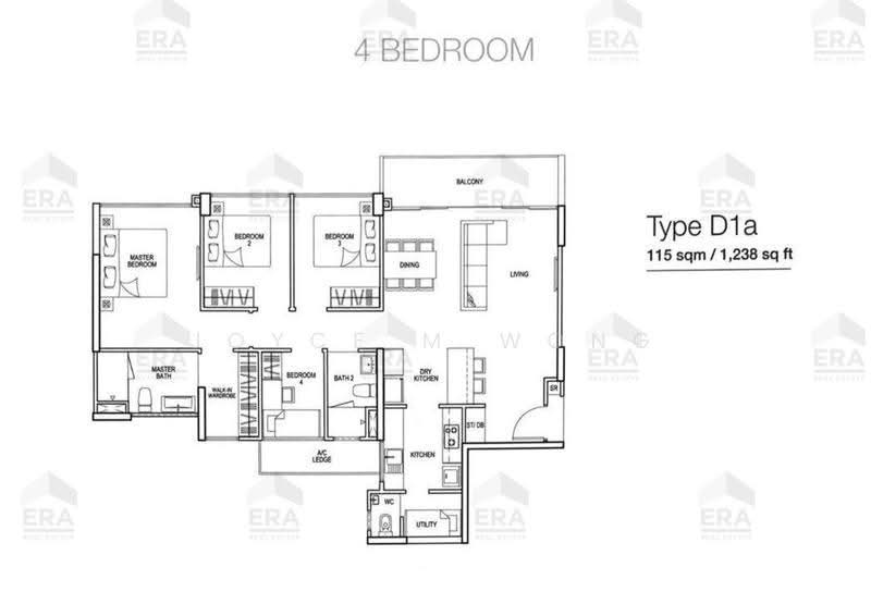 Riverparc Residence, 90 Punggol Drive, Hougang / Punggol / Sengkang, 4 Bedrooms, 1,238 sqft, Condominium For Sale, by Joyce M Wong, 500276225 - PropertyGuru.com.sg