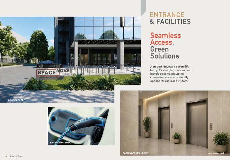 Space Nova, 21 New Industrial Road, Hougang / Punggol / Sengkang, 2,918 sqft, Light Industrial (B1) For Sale, by Stephen Yeo, 500276478 - Entrance - CommercialGuru.com.sg