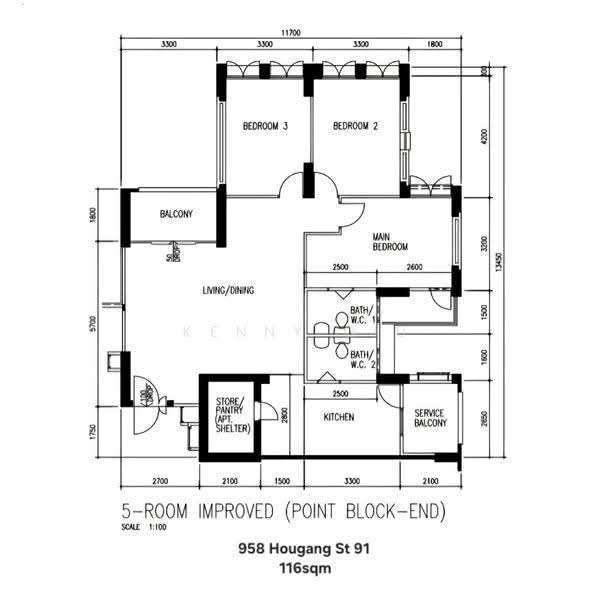 958 Hougang Street 91, 958 958, Hougang / Punggol / Sengkang, 3 Bedrooms, 1,249 sqft, HDB Flat For Sale, by Kenny Qiu, 500276554 - PropertyGuru.com.sg