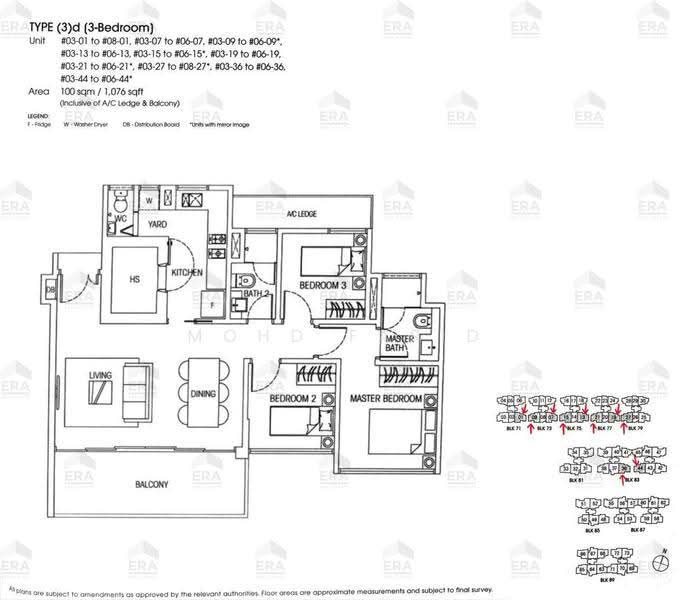 Hedges Park Condominium, Flora drive, Changi Airport / Changi Village, 3 Bedrooms, 1,076 sqft, Condominium For Sale, by MOHD FARID, 500276574 - PropertyGuru.com.sg