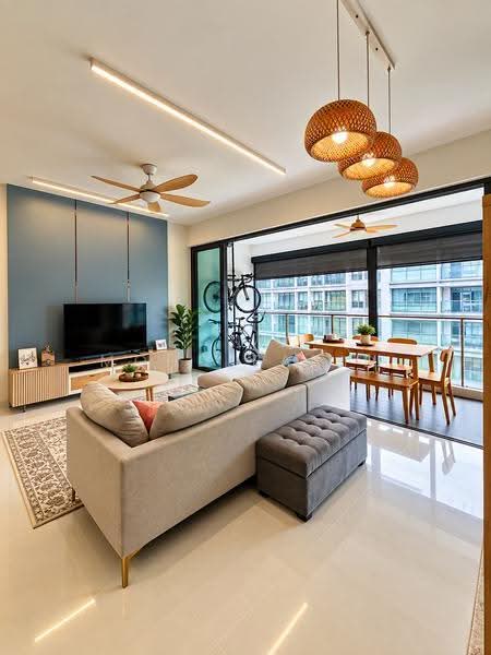 Hedges Park Condominium, Flora drive, Changi Airport / Changi Village, 3 Bedrooms, 1,076 sqft, Condominium For Sale, by MOHD FARID, 500276574 - Living Room - PropertyGuru.com.sg