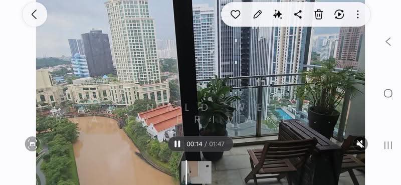 Rivergate, 99 Robertson Quay, Orchard / River Valley, 2 Bedrooms, 1,023 sqft, Condominium For Rent, by RONALD, 500276857 - Balcony - PropertyGuru.com.sg