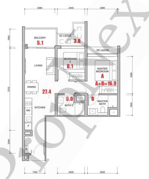 Hillock Green, 28 Lentor Central, Mandai / Upper Thomson, 2 Bedrooms, 710 sqft, Condominium For Rent, by Evonne Tang, 500277330 - PropertyGuru.com.sg