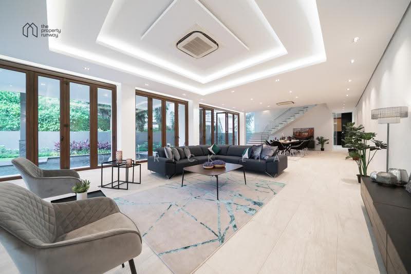Modern 3.5 Storey Freehold Semi-D with Swimming Pool Near Bayshore MRT within Lucky Heights Estate, Bedok / Upper East Coast, 7 Bedrooms, 6,067 sqft, Detached House For Rent, by Derrick Liau, 500277428 - Living Room - PropertyGuru.com.sg