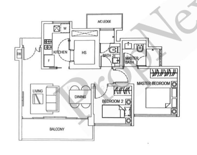 Hedges Park Condominium, 71 Flora Drive, Changi Airport / Changi Village, 2 Bedrooms, 764 sqft, Condominium For Sale, by Kal Ong, 500277453 - Kitchen - PropertyGuru.com.sg