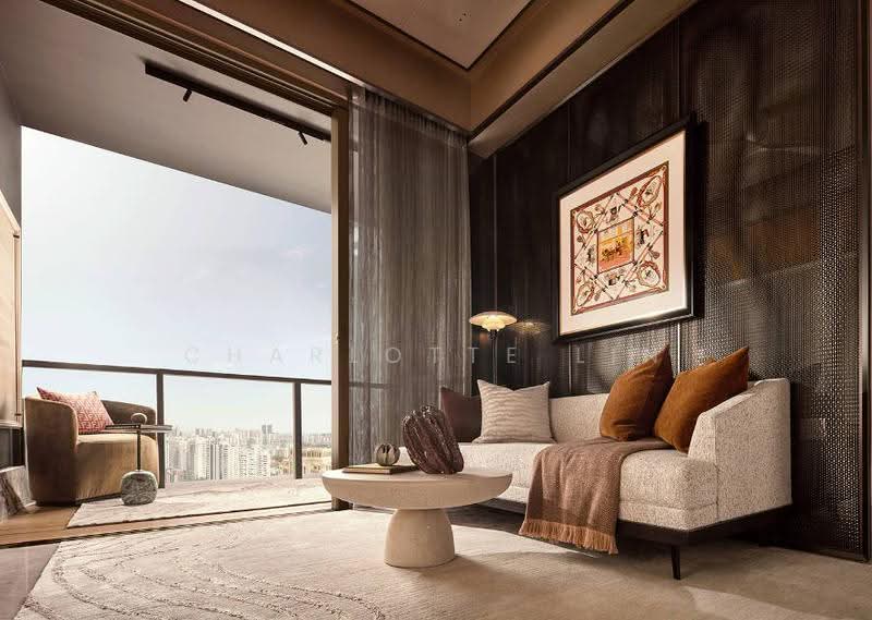 UPPERHOUSE at Orchard Boulevard, 22 Orchard Boulevard, Tanglin / Holland / Bukit Timah, 2 Bedrooms, 700 sqft, Condominium For Sale, by Charlotte Lin, 500277499 - Living Room - PropertyGuru.com.sg