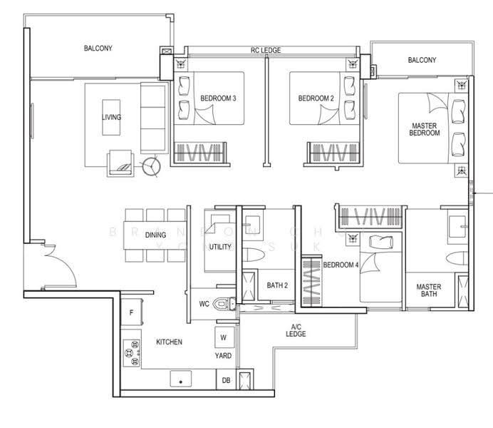 Bellewaters, 23 Anchorvale Crescent, Hougang / Punggol / Sengkang, 4 Bedrooms, 1,163 sqft, Condominium For Sale, by Brandon Choi Yong Suk, 500277560 - PropertyGuru.com.sg