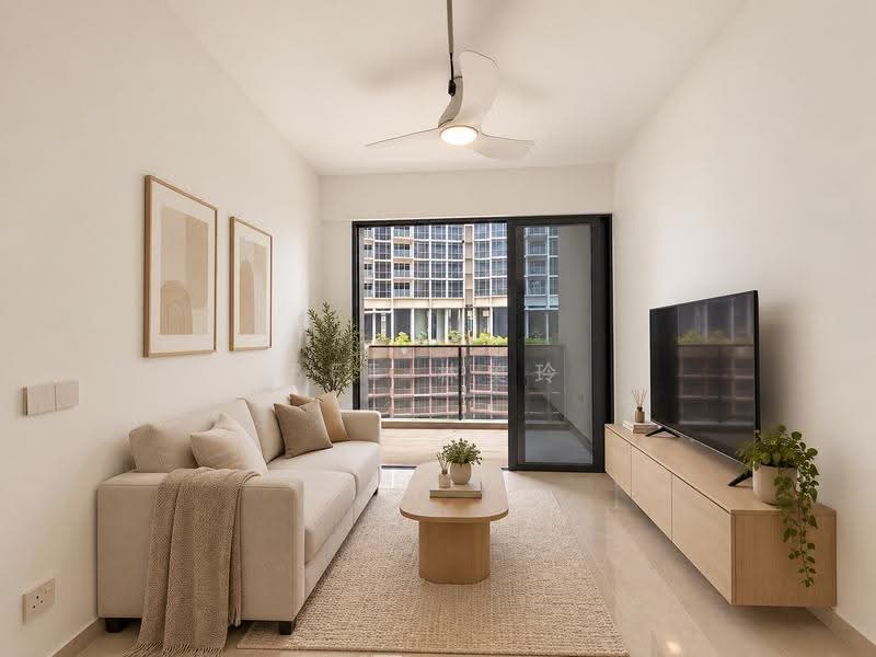 Hillock Green, 28 Lentor Central, Mandai / Upper Thomson, 2 Bedrooms, 786 sqft, Condominium For Sale, by Bee 林美玲, 500277712 - Living Room (AI Generated) - PropertyGuru.com.sg