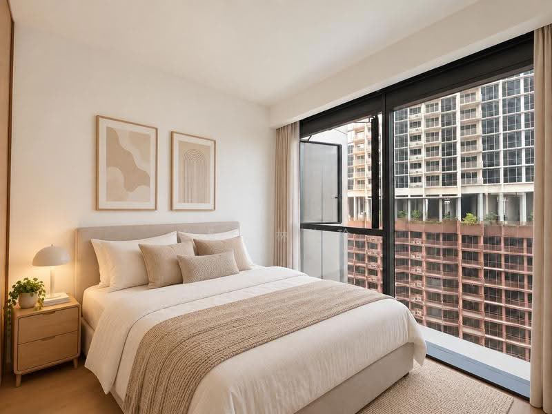 Hillock Green, 28 Lentor Central, Mandai / Upper Thomson, 2 Bedrooms, 786 sqft, Condominium For Sale, by Bee 林美玲, 500277712 - Master room (AI generated) - PropertyGuru.com.sg