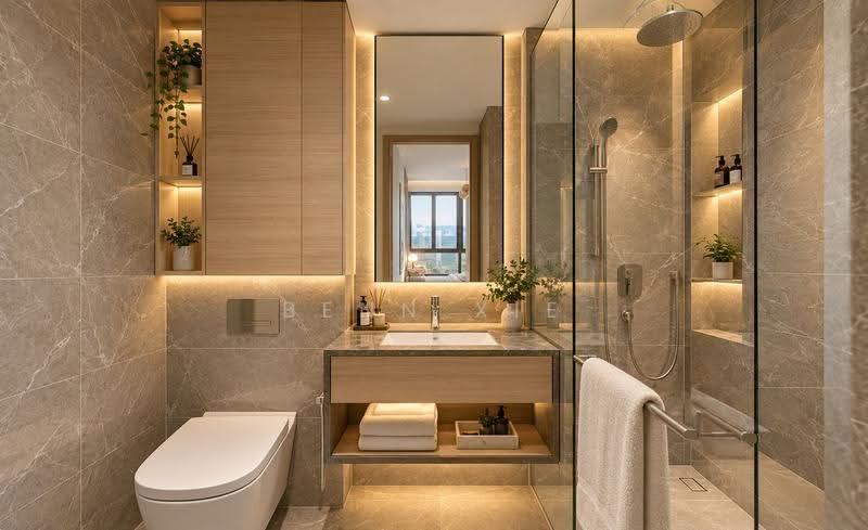 Ocho, 27 Lorong 32 Geylang, Eunos / Geylang / Paya Lebar, 4 Bedrooms, 1,205 sqft, Condominium For Sale, by Benn Xie, 500277798 - Bathroom - PropertyGuru.com.sg