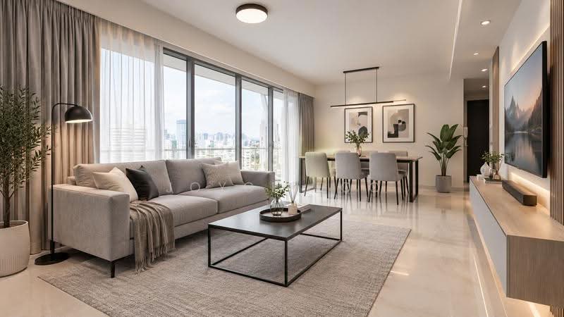 The Arc at Draycott, 5 Draycott Drive, Tanglin / Holland / Bukit Timah, 3 Bedrooms, 1,270 sqft, Apartment For Rent, by Joyce Foo, 500277957 - Living Room - PropertyGuru.com.sg