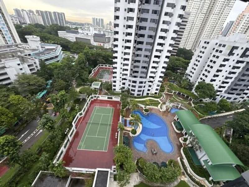 Central Green, 9 Jalan Membina, Alexandra / Commonwealth, 3 Bedrooms, 1,292 sqft, Condominium For Sale, by Zerlina Yap, 500278016 - Pool view from study living room - PropertyGuru.com.sg