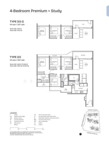 Pinery Residences, Tampines Street 94, Bedok / Upper East Coast, 4 Bedrooms, 1,227 sqft, Condominium For Sale, by Dennis Lim, 500278110 - PropertyGuru.com.sg