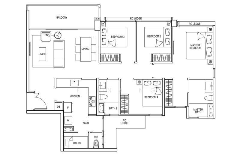 Bellewaters, 11 Anchorvale Crescent, Hougang / Punggol / Sengkang, 4 Bedrooms, 1,216 sqft, Condominium For Sale, by Elena Ng, 500278148 - PropertyGuru.com.sg
