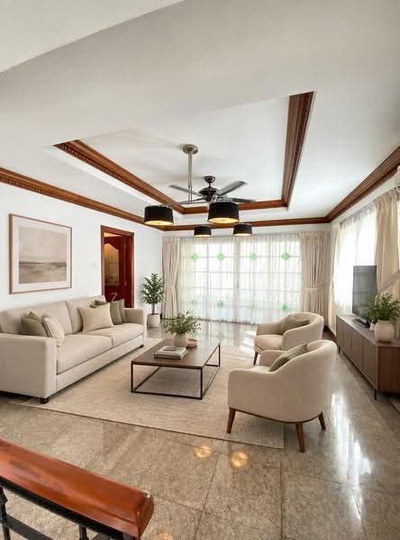 Gentle Villas, Gentle Drive, Newton / Novena, 5 Bedrooms, 4,415 sqft, Detached House For Sale, by Zen Kuik, 500278269 - Living Room - PropertyGuru.com.sg